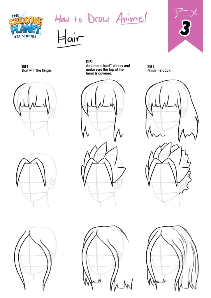 Hair tutorial ❤️😍 . . Follow - @animedrawingtutorials ❤️ . . Cr -  @arthelpbook . . #anime #animedrawingtutorial #draw #artist…